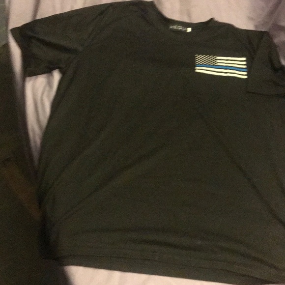 Blue line flag woman’s  tee shirt - Picture 2 of 4